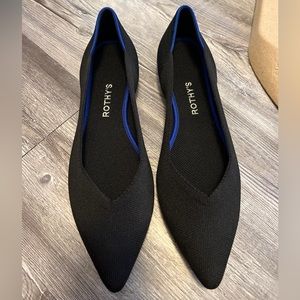 Brand New Rothy’s Black Point Toe Flats 11.5